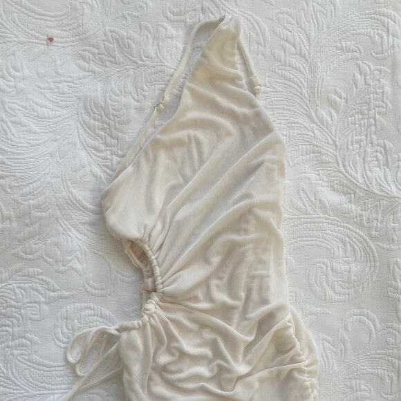 One Shoulder Cut-Out  Mini Dress - Picture 1 of 5